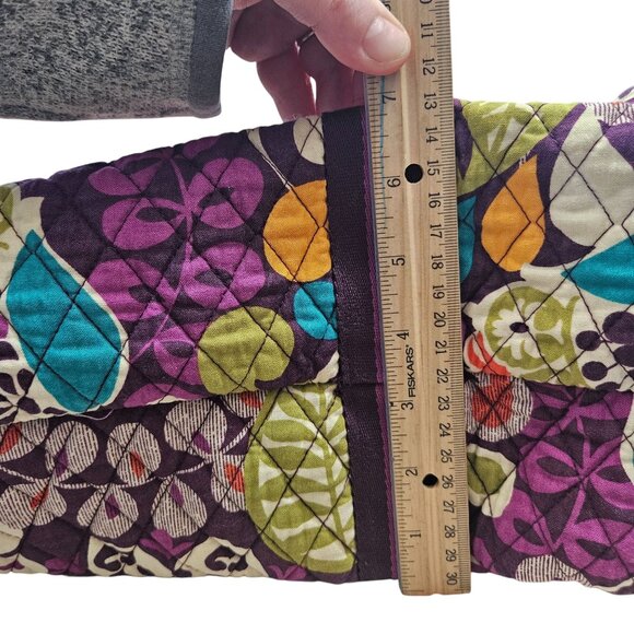 Vera Bradley Large Quilted Travel Weekender Bag Floral Pattern Pockets Straps - Picture 8 of 9